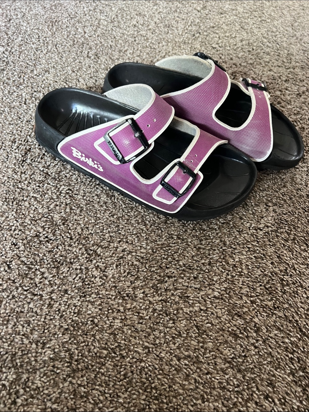 Vintage/Y2K Birki’s purple and black sandals